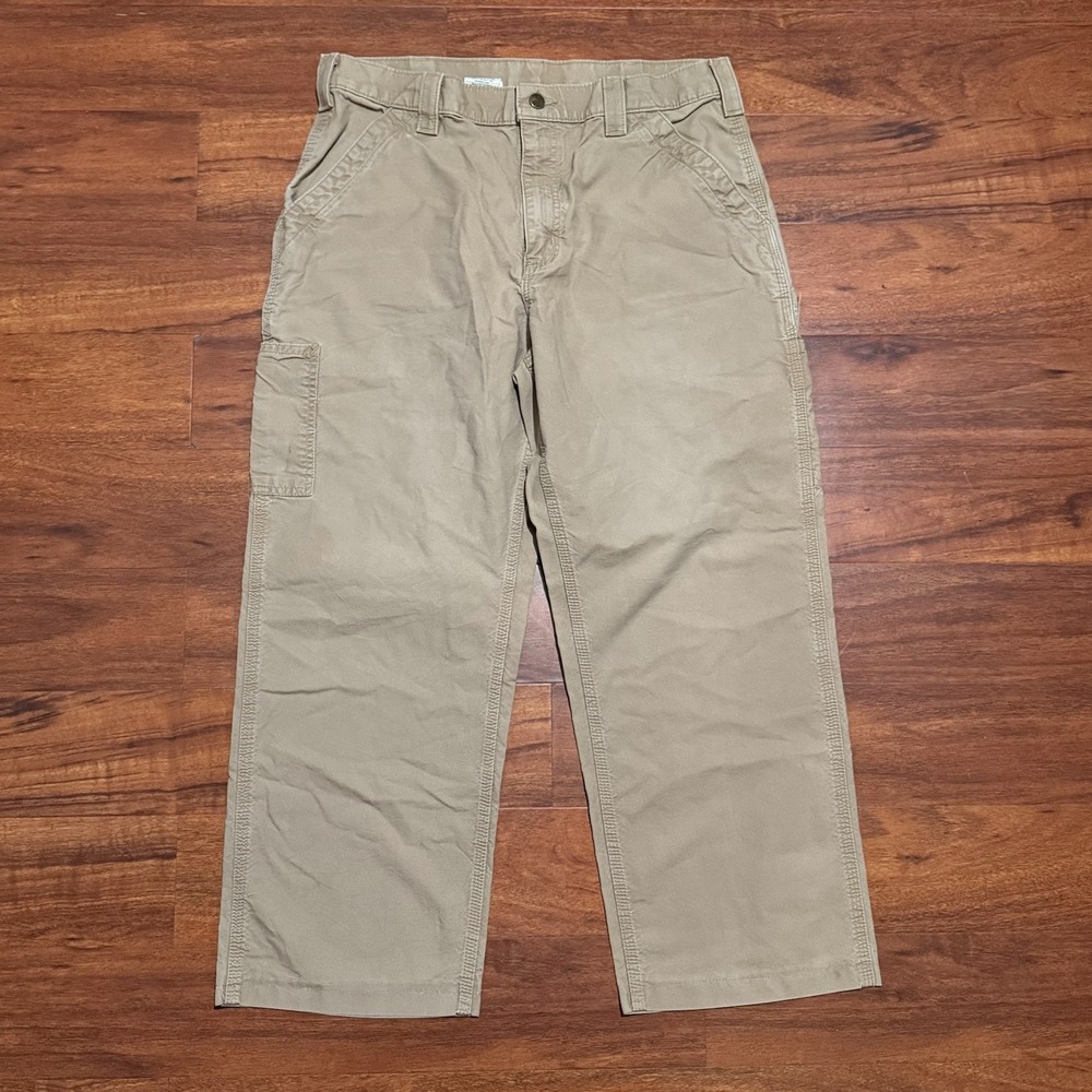 Carhartt B151 DKH Khaki Carpenter Work Pants Dungaree Fit 36x30